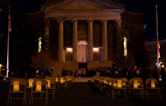 Empty chairs on Quad to honor lives lost in Pan Am bombings