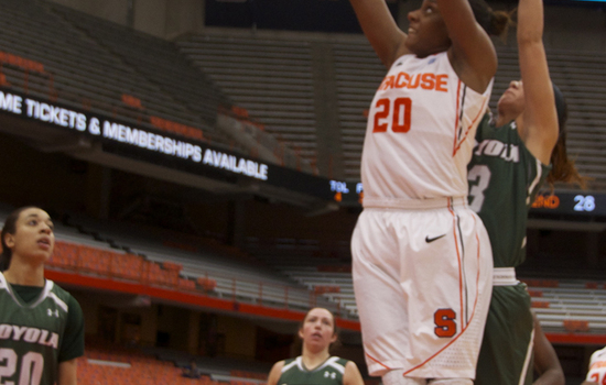 Freshman Sykes breaks out with dominant all-around performance to lead Syracuse to win over Loyola