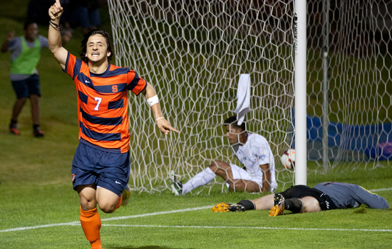 Halis scores twice as Syracuse pounds Manhattan