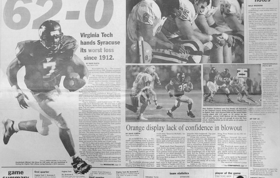 Time Machine: No. 16 Syracuse blown out by Michael Vick, No. 4 Virginia Tech in 1999