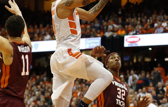 Syracuse keeps Virginia Tech off the foul line in overtime win