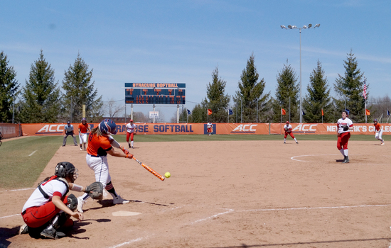 How wind patterns drive balls to right field at SU Softball Stadium