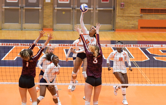 Syracuse dispatches Virginia Tech, 3-0, behind all-around showing from senior Amber Witherspoon