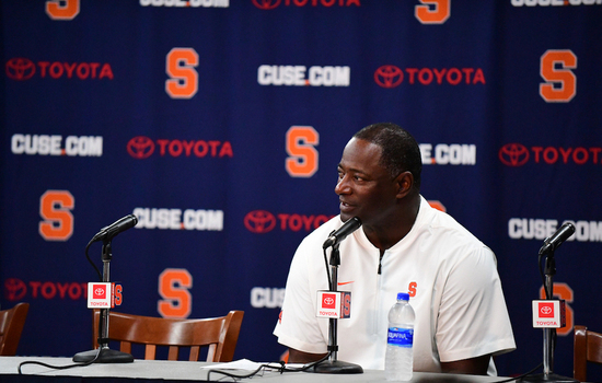 Dino Babers talks keeping starters in, Jones’ targeting call ahead of NC State game