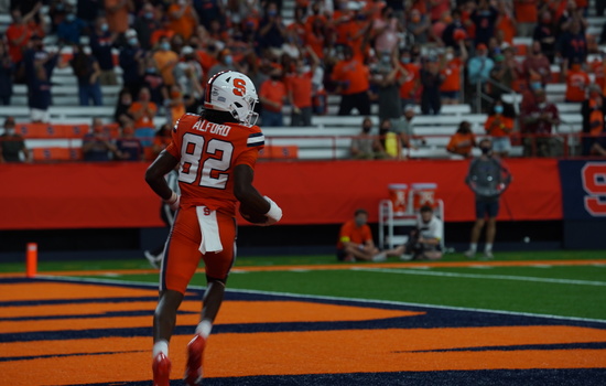 Wide receiver Damien Alford is still learning to take advantage of his natural talents