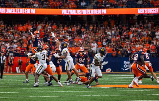Observations from Syracuse’s loss to Cal: RB roulette, Angeli’s wobbly day
