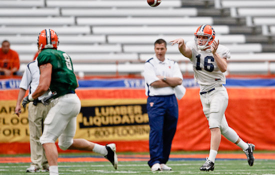 Spring game showcases new team, inconsistent Nassib
