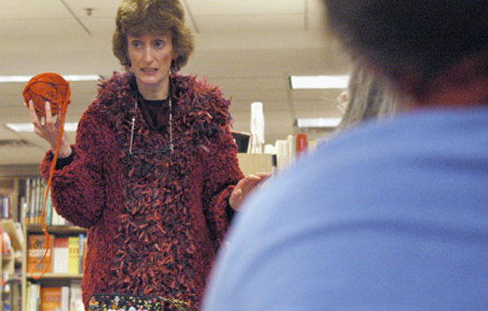 Knitting provides calming pastime