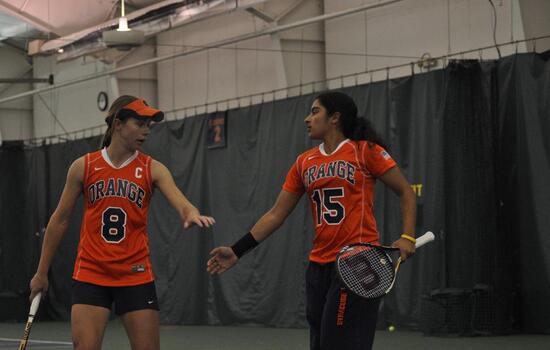TENNIS : Safdar turns in dominant performance to help SU to victory over Red Storm