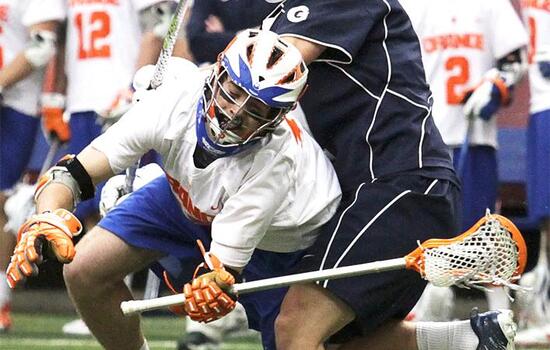 MLAX :  TROUBLE BREWING: Syracuse upset by Georgetown in final home game, puncturing postseason hopes