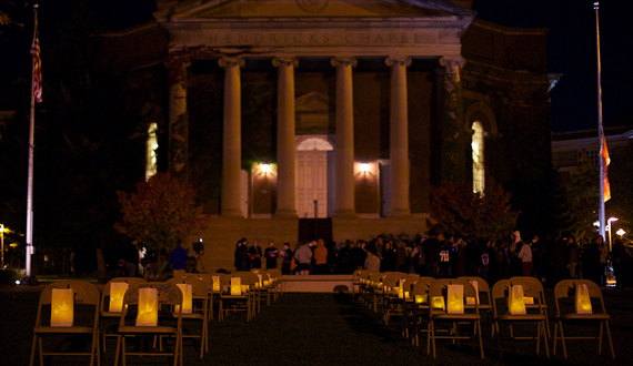 Empty chairs on Quad to honor lives lost in Pan Am bombings