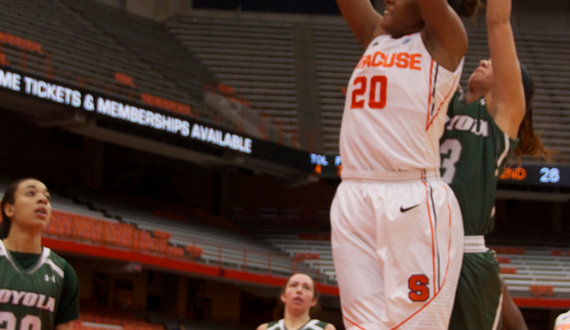 Freshman Sykes breaks out with dominant all-around performance to lead Syracuse to win over Loyola