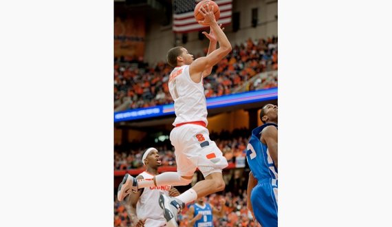 Carter-Williams comes up 1 rebound short of triple-double in blowout win over Central Connecticut State