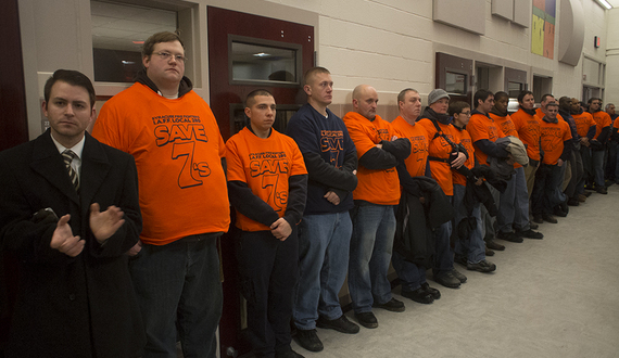 Firefighters show support for Fire Station No. 7 at State of the City Address