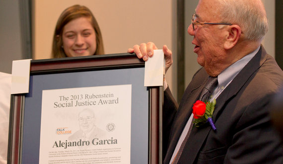 ‘Conscience of society’: Professor Alejandro Garcia recognized for 35 years at SU, awarded 2013 Daniel and Mary Lou Rubenstein Social Justice Award