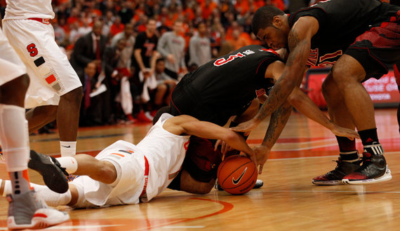 SEEING RED: Late turnovers frustrate Boeheim, Syracuse in 58-53 loss to No. 10 Louisville
