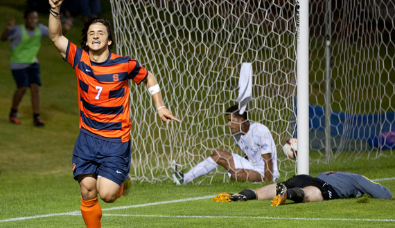 Halis scores twice as Syracuse pounds Manhattan