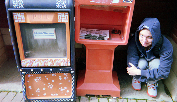 Interactive project randomly places disposable cameras, captures campus community