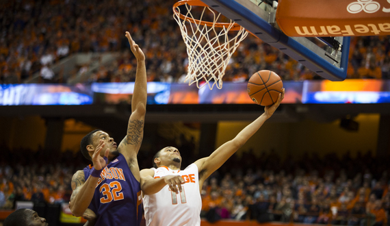 McDaniels posts double-double, alters Syracuse’s shots around rim