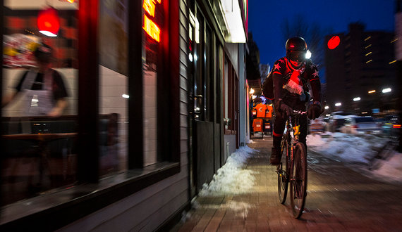 On a roll: Delivery cyclist rides for love of environment