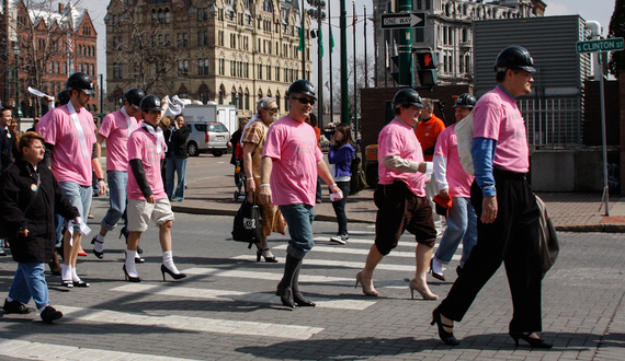 Head over heels: White Ribbon Campaign kicks off with Walk a Mile in Her Shoes awareness event