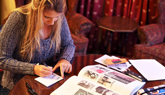 Happy days: Student places zines around campus as part of feel-good mission