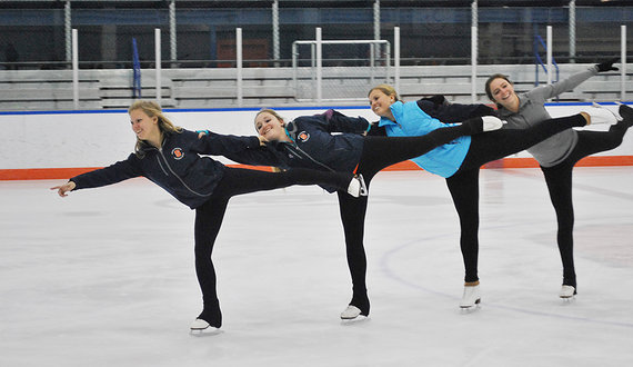 SU’s only synchronized skating team fundraises for competition in December