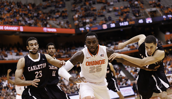 Christmas emerges, keys Syracuse comeback past Carleton in 76-68 exhibition win