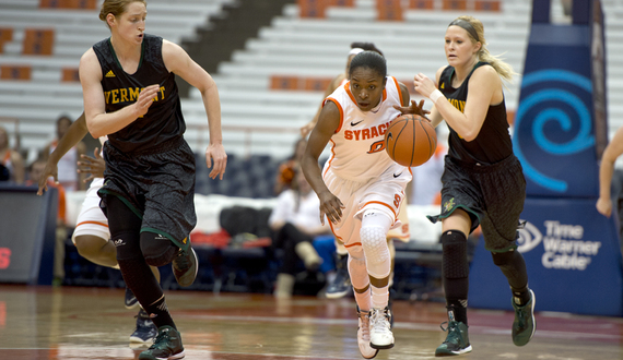 Syracuse cranks up defensive pressure against Vermont to pull away in 2nd half