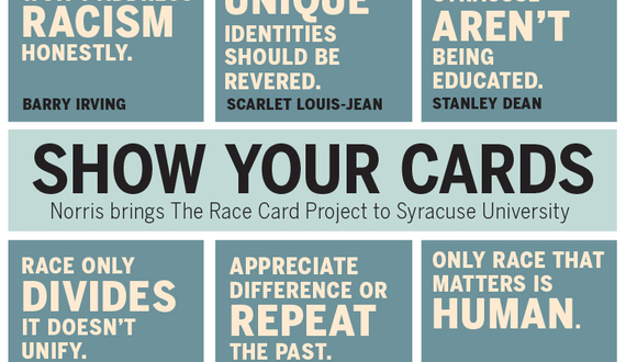 Norris brings The Race Card Project to Syracuse University