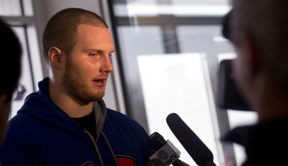 Offensive tackle Sean Hickey comes back from illness to complete strong Pro Day performance