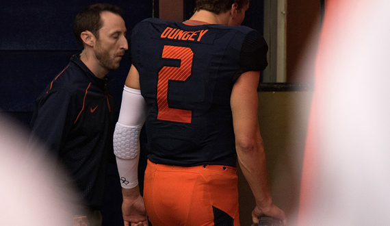 Eric Dungey unable to jumpstart offense after returning from helmet-to-helmet hit