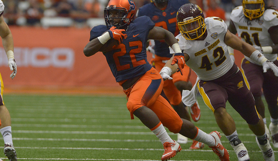 Running back Jordan Fredericks out for rest of game against No. 1 Clemson with upper-body injury