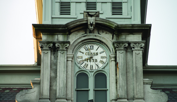 What it takes to change the time on the Hall of Languages clock tower