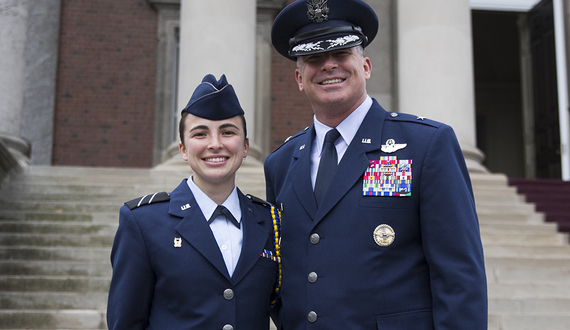 Father, ROTC cadet daughter share Veterans Day together