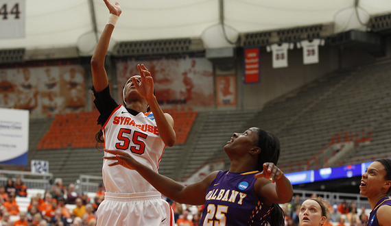 Bria Day steps up as &#8216;MVP&#8217; in 76-59 win over Albany