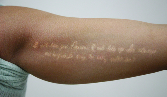 Senior&#8217;s white ink tattoo connects her with childhood