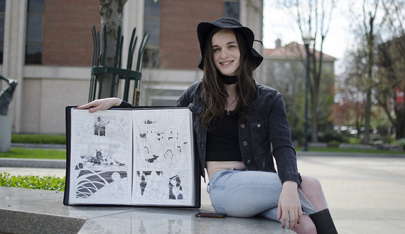 Senior draws intricate comic book as capstone project