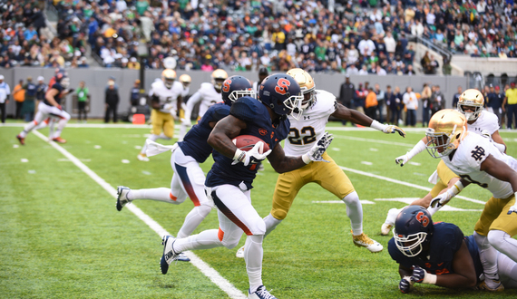 Brisly Estime provides spark in return to punt return duties against Notre Dame