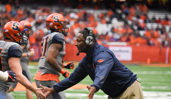 WATCH: Dino Babers goes nuts in locker room after Syracuse beats No. 17 Virginia Tech