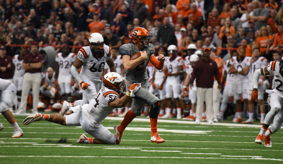 Ervin Philips on Eric Dungey&#8217;s 300-yard passing and 100-yard rushing performance: &#8216;He’s fighting. Why can’t we fight with him?&#8217;