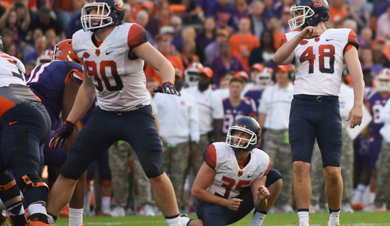 Syracuse football kicker Cole Murphy&#8217;s season struggles continue in 54-0 loss to No. 3 Clemson