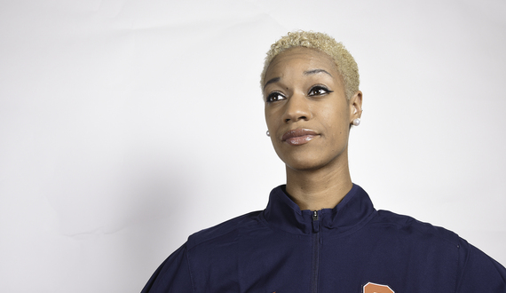 <span class="header1">A DAY&#8217;S</span> <span class="header2">WORK</span> <h2>Once lanky and awkward, Briana Day has emerged as the centerpiece of Syracuse’s frontcourt</h2>
