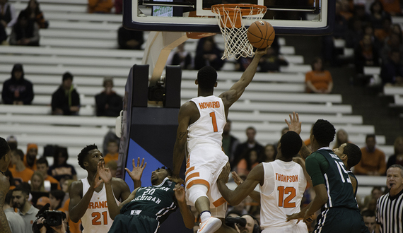 Syracuse shreds Eastern Michigan’s familiar 2-3 zone with ball movement and 3-pointers