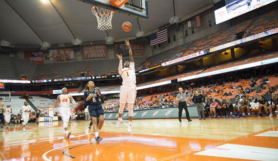 Syracuse women&#8217;s basketball moves up to No. 20 in Top 25; Alexis Peterson named Lieberman Award finalist