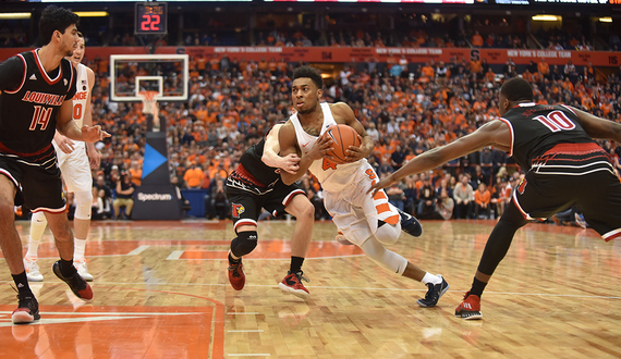 John Gillon can&#8217;t repeat late-game heroics in loss to No. 8 Louisville