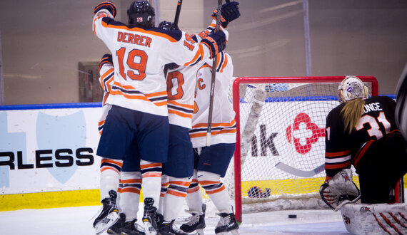Syracuse advances to 3rd straight CHA title game with 4-0 drubbing of RIT