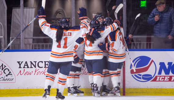 Syracuse&#8217;s lockdown defense propels it to 4-0 victory over RIT in CHA semifinals