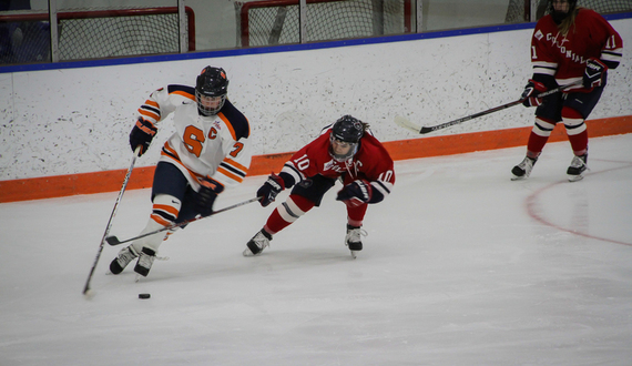 Syracuse stymied by missed opportunities and No. 9 RMU&#8217;s goaltender in 2-0 championship loss