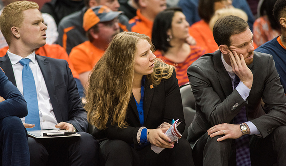 Katie Kolinski thrives as Syracuse’s first woman graduate assistant
